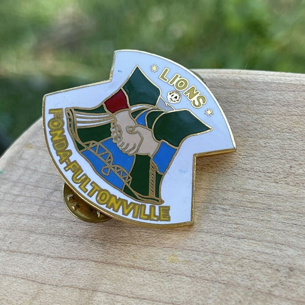 Lions‎ Club Lapel Pin Fonda Fultonville 1-1/4"